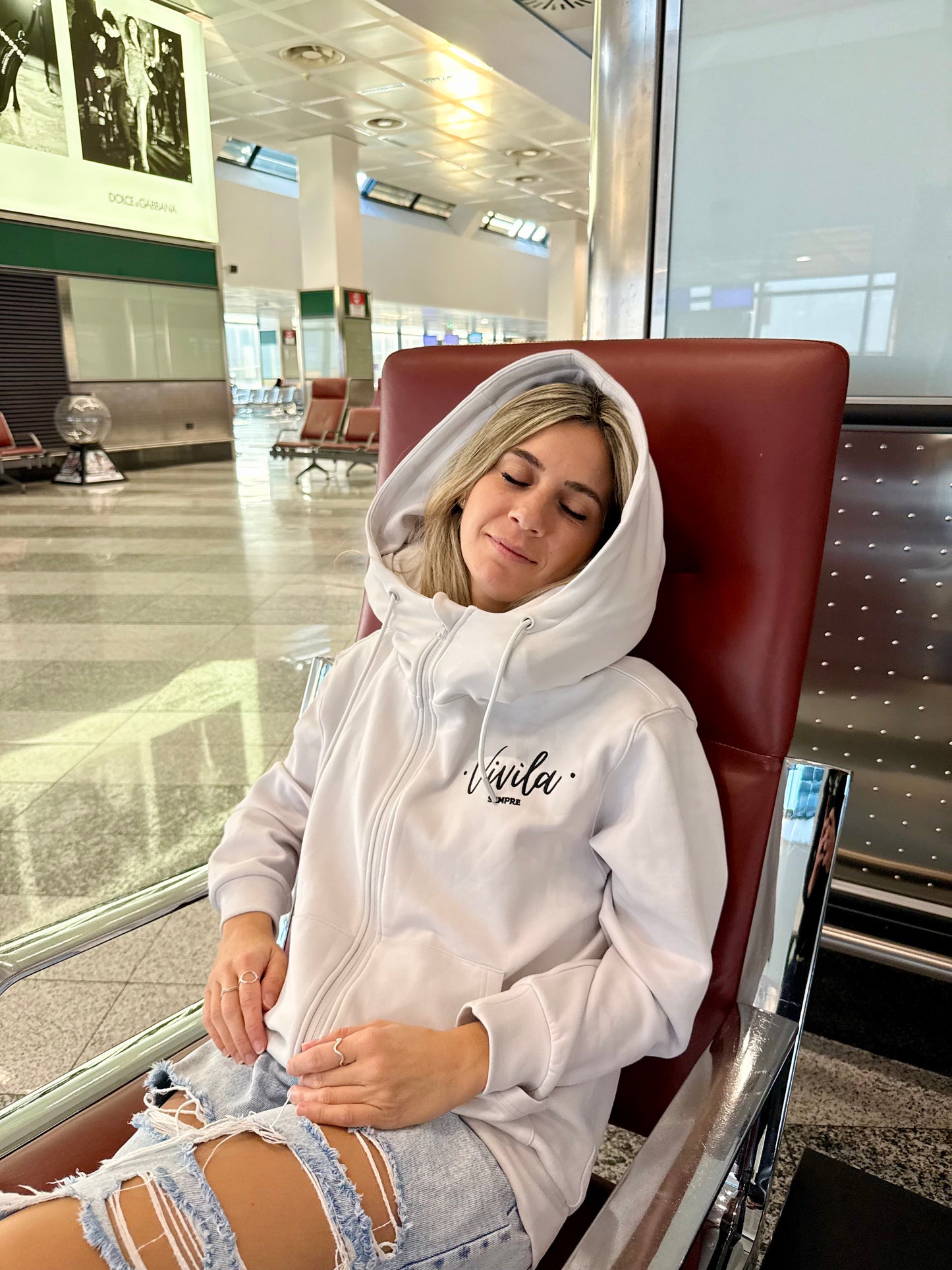 Felpa da VIAGGIO con cappuccio gonfiabile