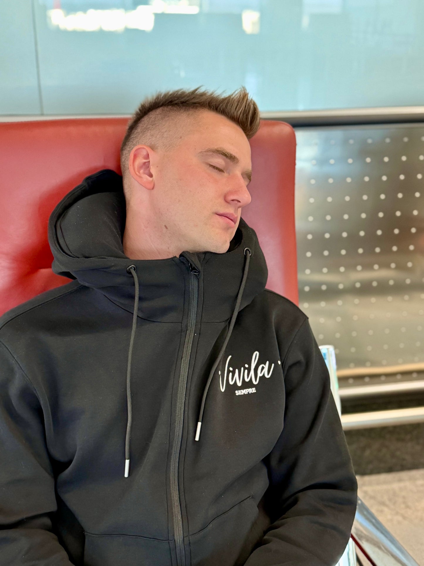 Felpa da VIAGGIO con cappuccio gonfiabile